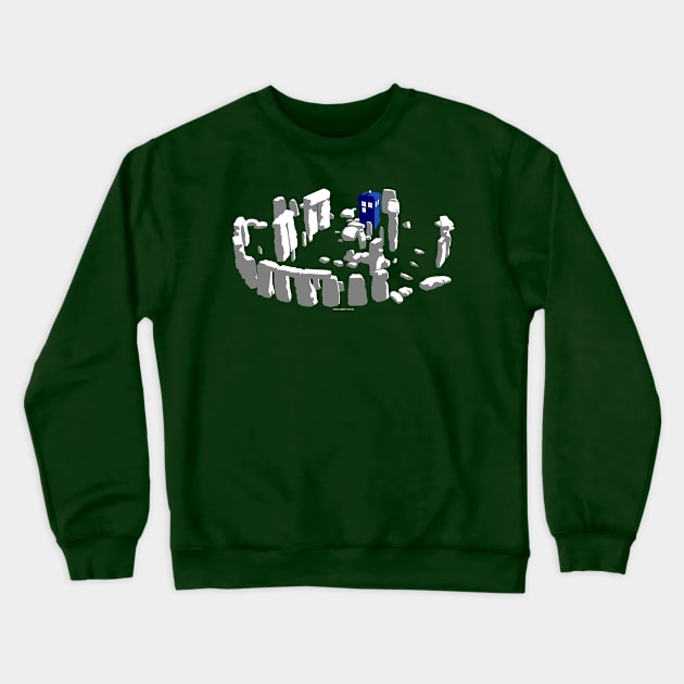 Stonehenge Tardis Crewneck Sweatshirt by tuditees